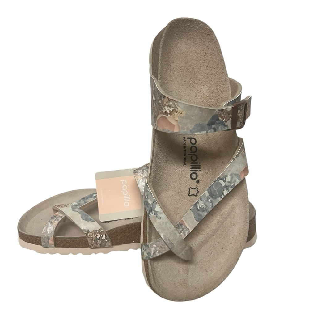 Birkenstock Papillio Tabora Wmen Sz.10 Men Sz.8 toe loop Mosaic Multicolor NWT